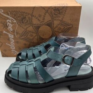 NIB Awesome Fisherman Platform Oasis Teal Blue
Size 38.5